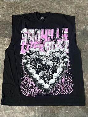 Sadboyz x Lost Hills - Skull Heart Cutsleeve Tee